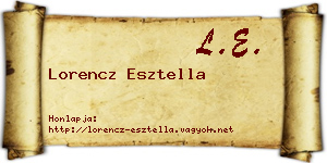 Lorencz Esztella névjegykártya